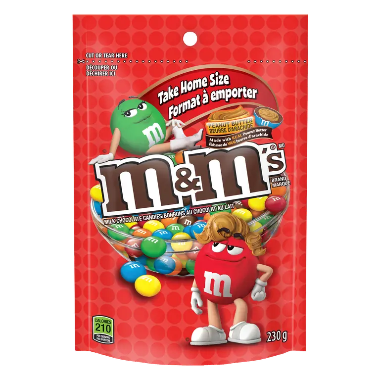 Milk Chocolate Candies Peanut Butter Sharing Bag 230 g