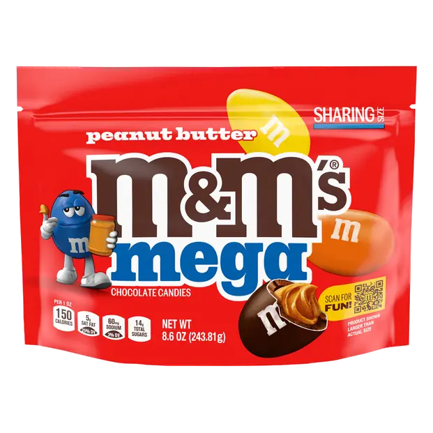 Peanut Butter Mega Milk Chocolate Candy Sharing Size