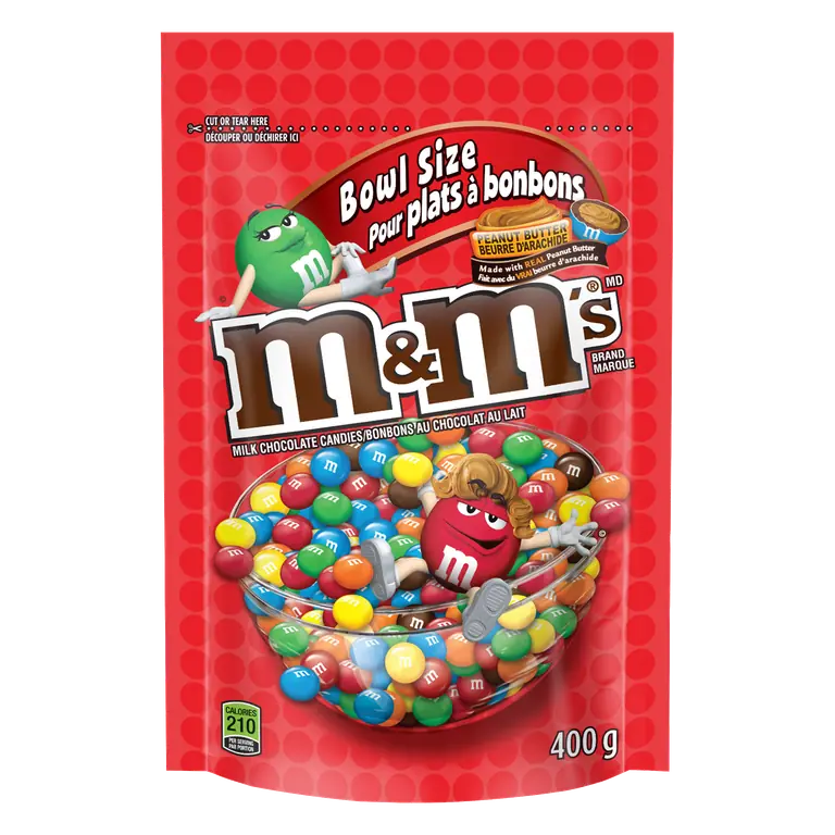 Peanut Butter Milk Chocolate Candies Bowl Size Bag 400 g