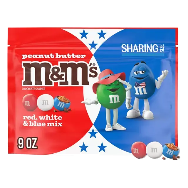 Peanut Butter Red, White & Blue Mix Chocolate Candies