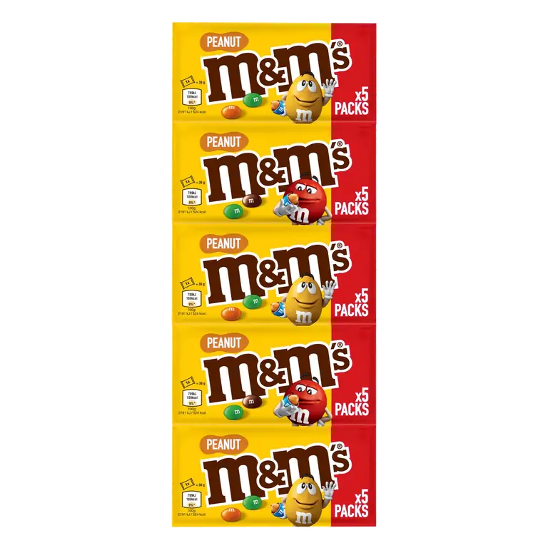 M&M'S Peanut & Milk Chocolate Bag Strips 5 x 36g