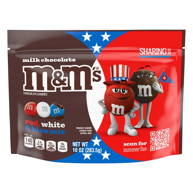 Red White & Blue Mix Milk Chocolate Candies Sharing Size