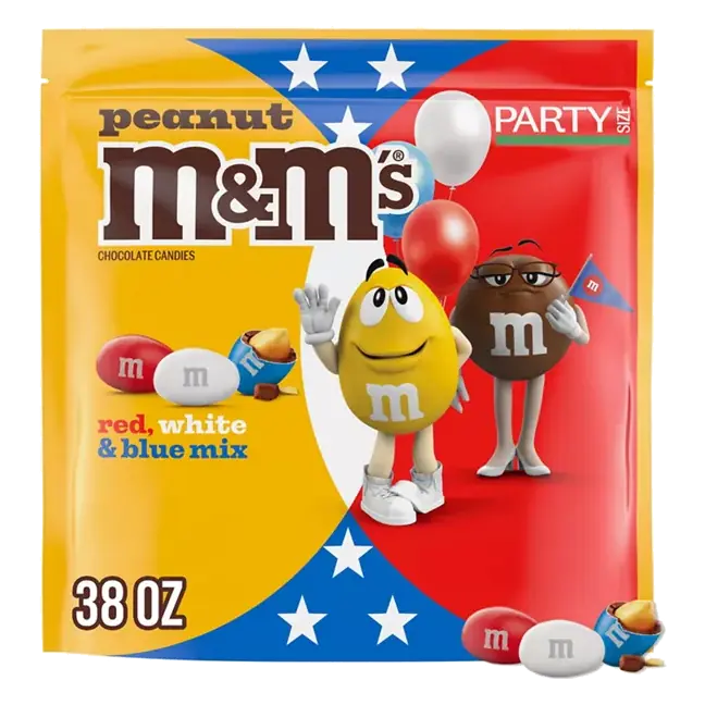 Red, White & Blue Peanut Chocolate Candy