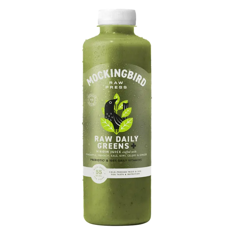750ml Raw Daily Greens, Cucumber, Spinach, Pineapple, Kiwi with Vitamins Juice