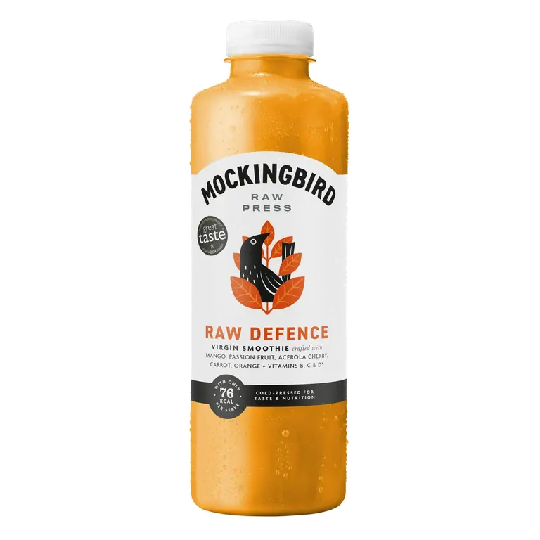 750ml Raw Defence, Mango, Passion Fruit, Carrot with Vitamins Smoothie