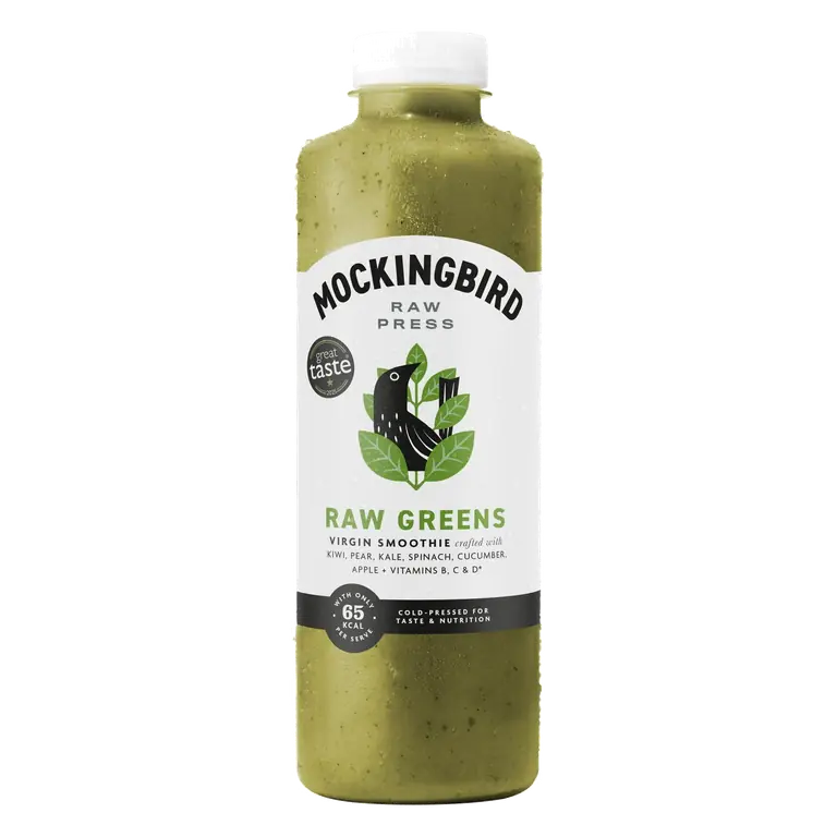 750ml Raw Greens, Kiwi, Spinach, Pear, Banana with Vitamins Smoothie