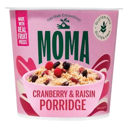 Cranberry & Raisin Jumbo Oat Porridge Pot Gluten Free 70g