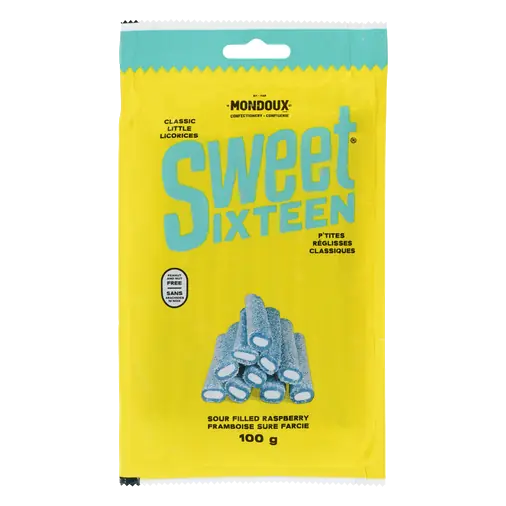 Sweet Sixteen Candy Sour Filled Raspberry 100 g