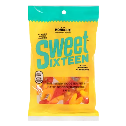 Sweet Sixteen Classic Little Candies Raspberry Rooster Feet 135 g