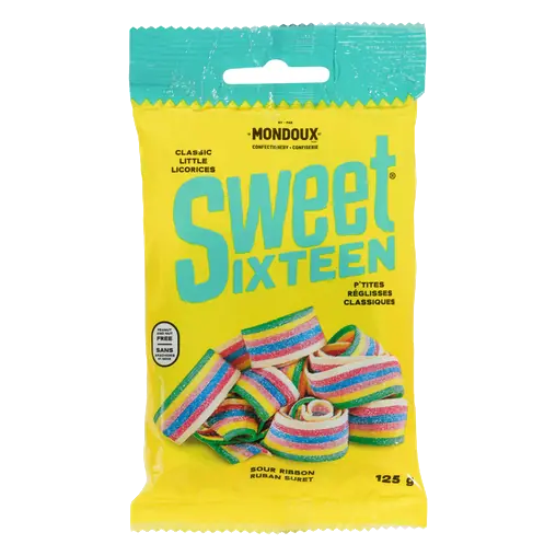 Sweet Sixteen Classic Little Licorices Sour Ribbon 125 g