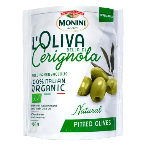 Organic Olives Green Pitted Bella Di Cerignola