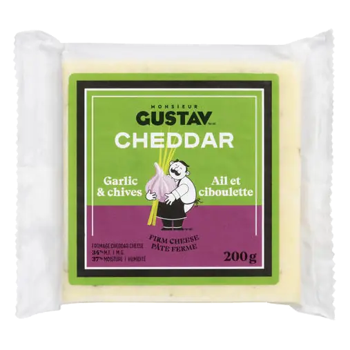 34% Cheddar Cheese Garlic & Chives 200 g