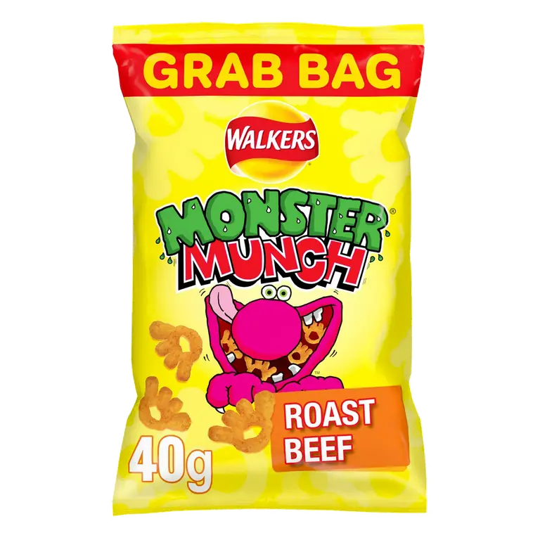 Walkers Monster Munch Roast Beef Grab Bag Crisps 40g