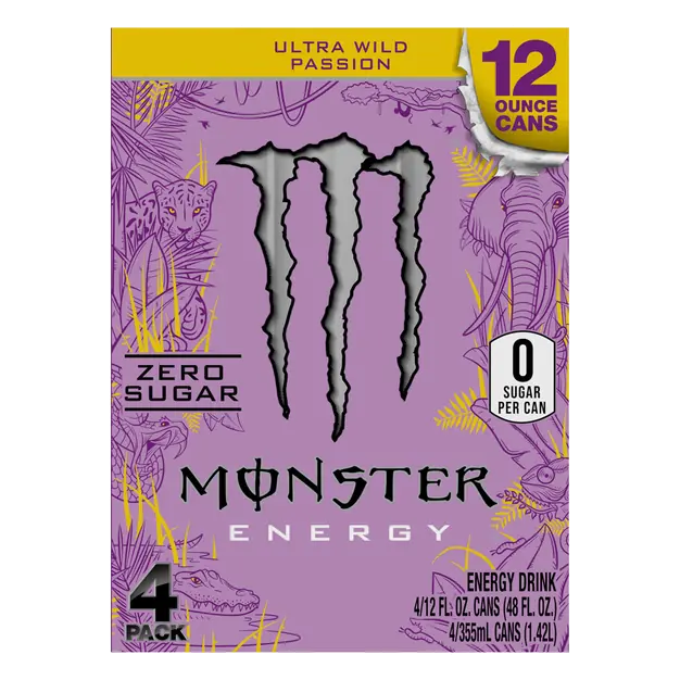 Zero Sugar Ultra Wild Passion Energy Drink - 4 pk