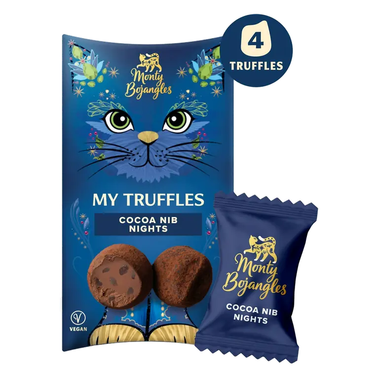 Monty Bojangles 4 x Cocoa Nib Nights Chocolate Truffles