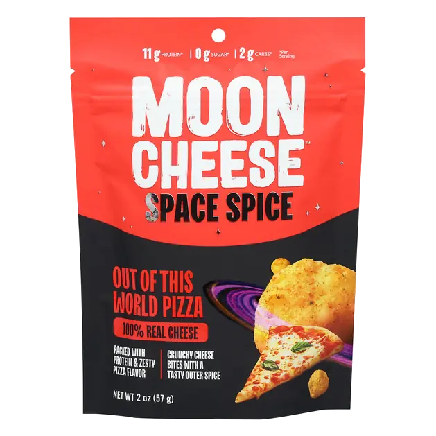 Moon Cheese Cheese Bites, Space Spice, Out of This World Pizza