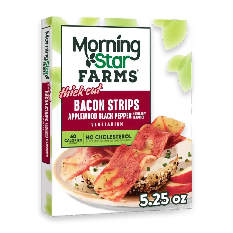 Applewood Black Pepper Meat Free Thick Cut Bacon Strips