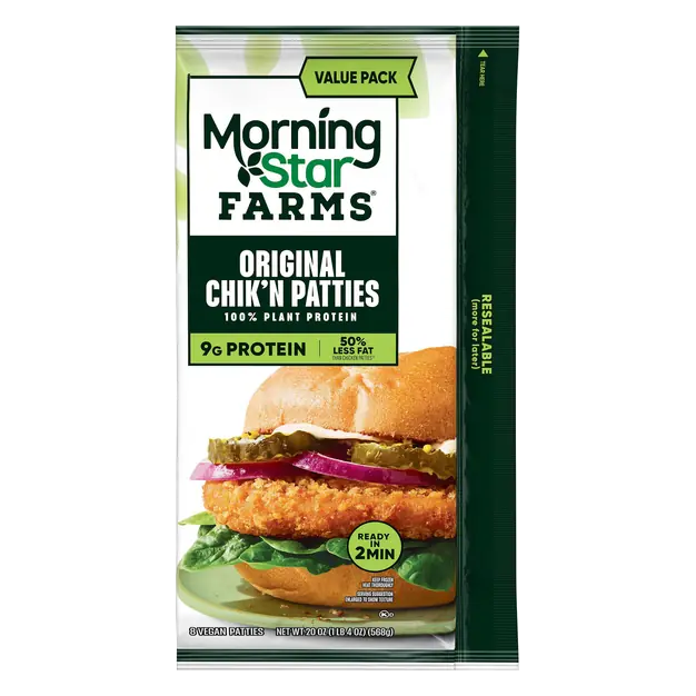 Plant Based Original Chik'n Patties - 8 ct Frozen