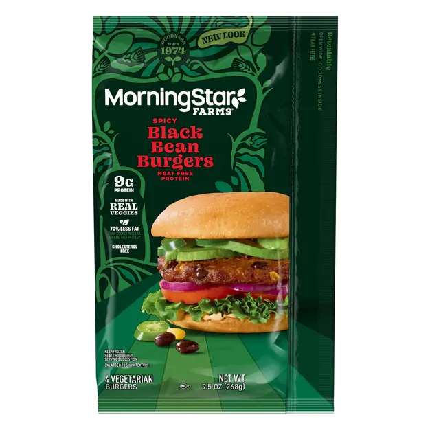 Plant-Based Spicy Black Bean Veggie Burgers 4 ct Frozen