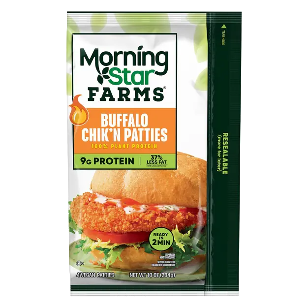 Plant-Based Vegan Veggie Buffalo Chik Patties - 4 ct