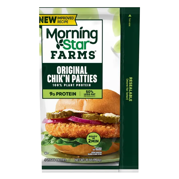 Plant-Based Vegan Veggie Original Chik Patties - 4 ct