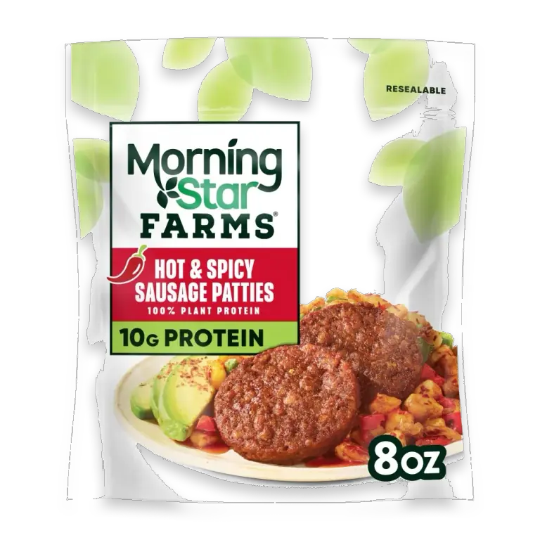 Veggie Breakfast Hot and Spicy Plant Based Sausage Patties