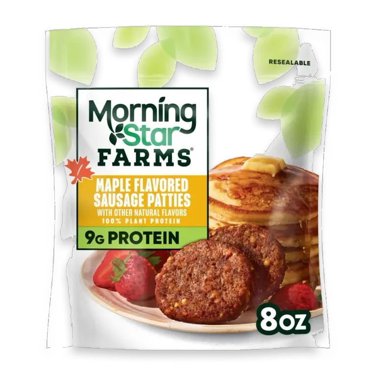 Veggie Breakfast Maple Flavored Plant Based Sausage Patties