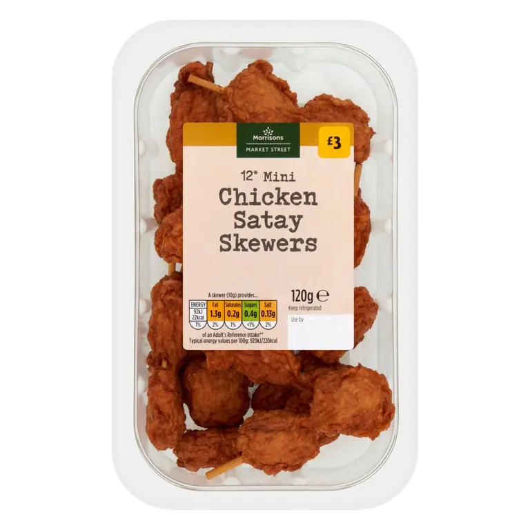 12 Chicken Satay Skewers