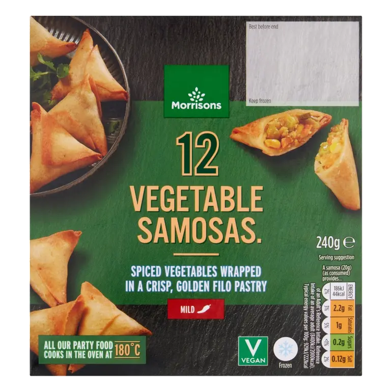 12 Vegetable Samosas 240g