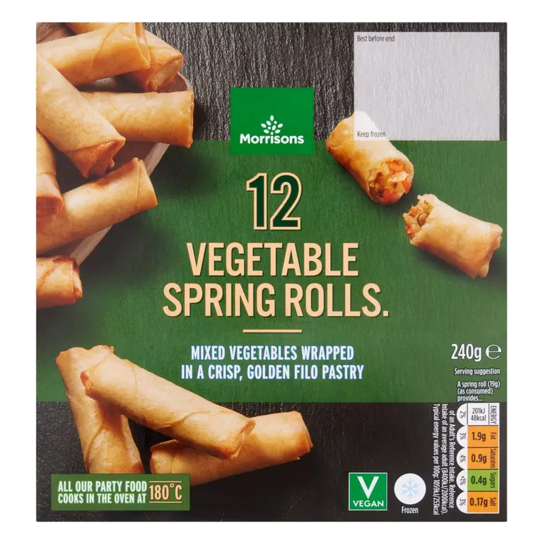 12 Vegetable Spring Rolls 240g
