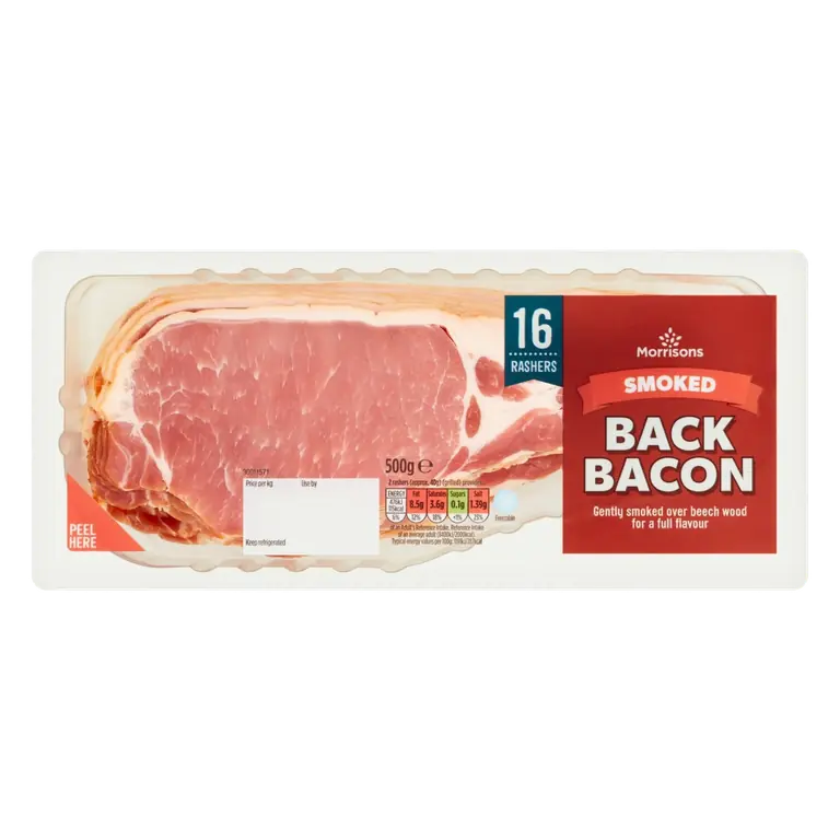 16 Rashers Smoked Back Bacon 500g
