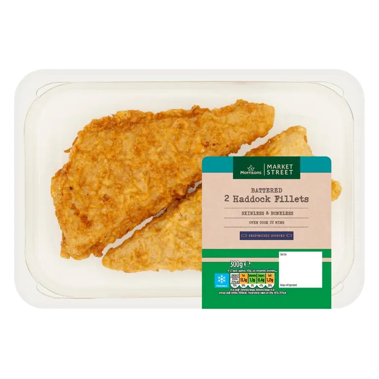2 Battered Haddock Fillets