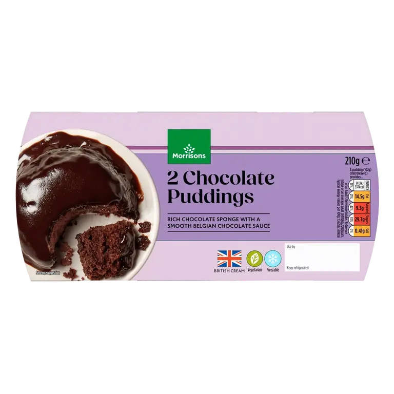 2 Chocolate Sponge Puddings 210g