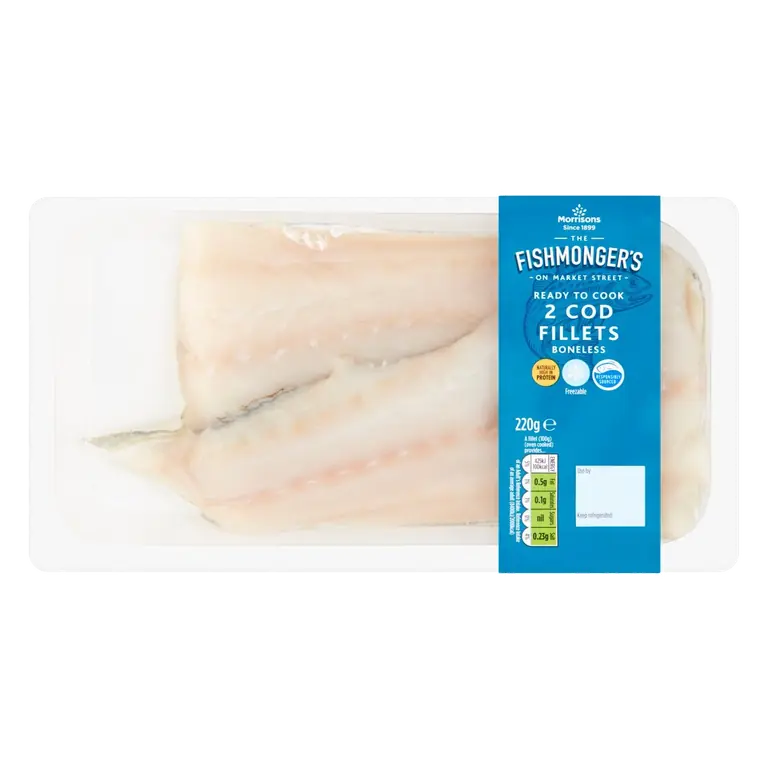 2 Cod Fillets 220g