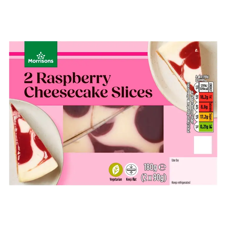 2 Raspberry Cheesecake Slices