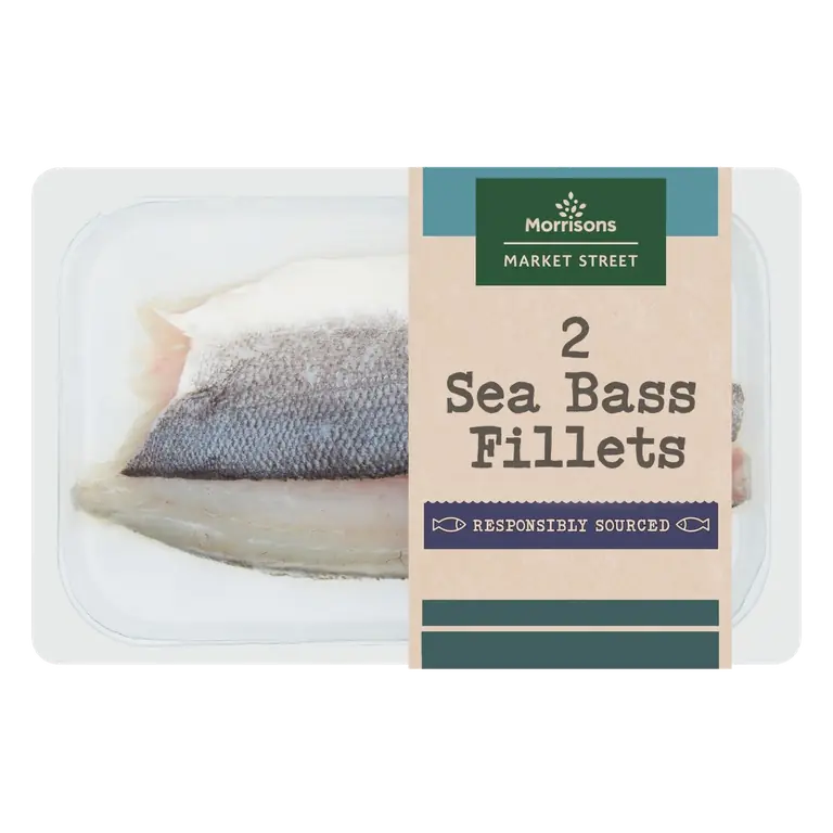 2 Sea Bass Fillets 180g
