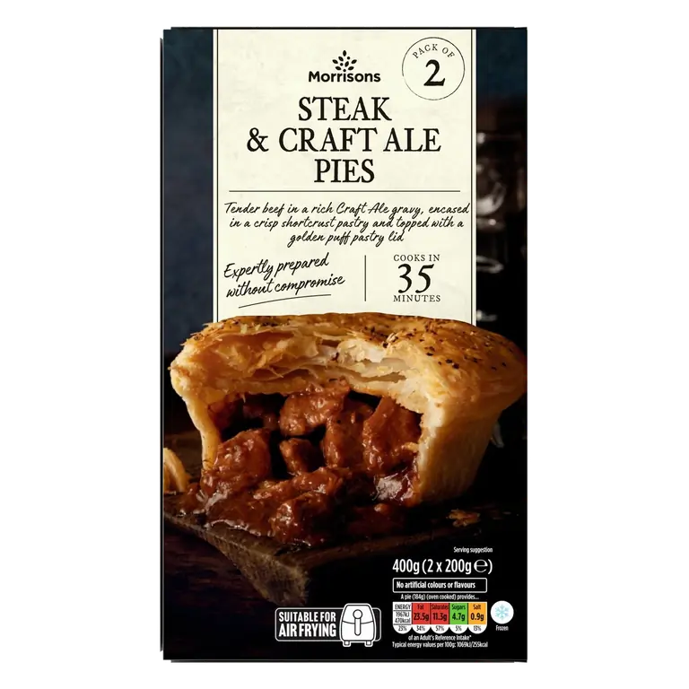 2 Steak & Craft Ale Pies 400g