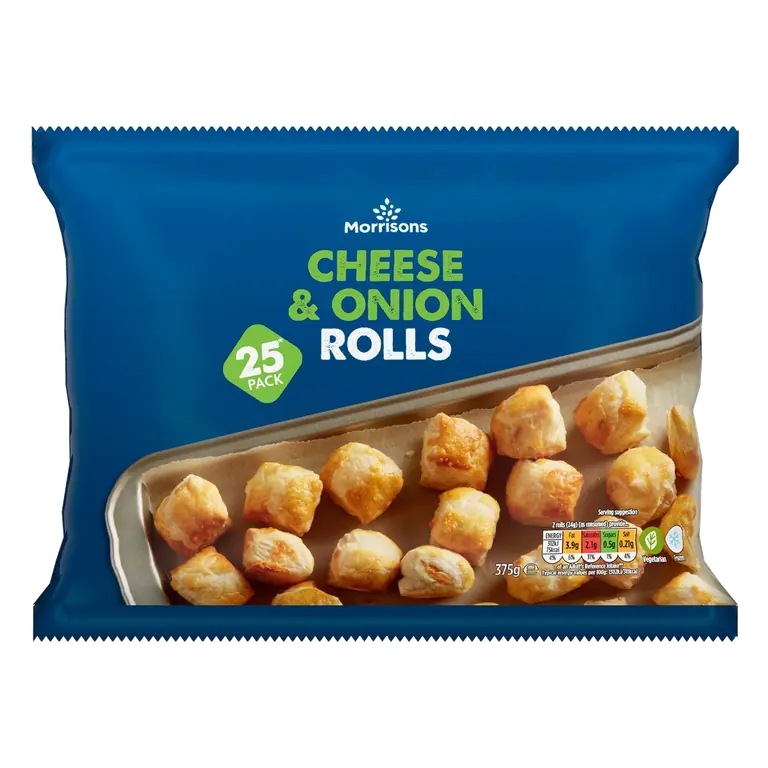 25 Cheese & Onion Rolls 325g
