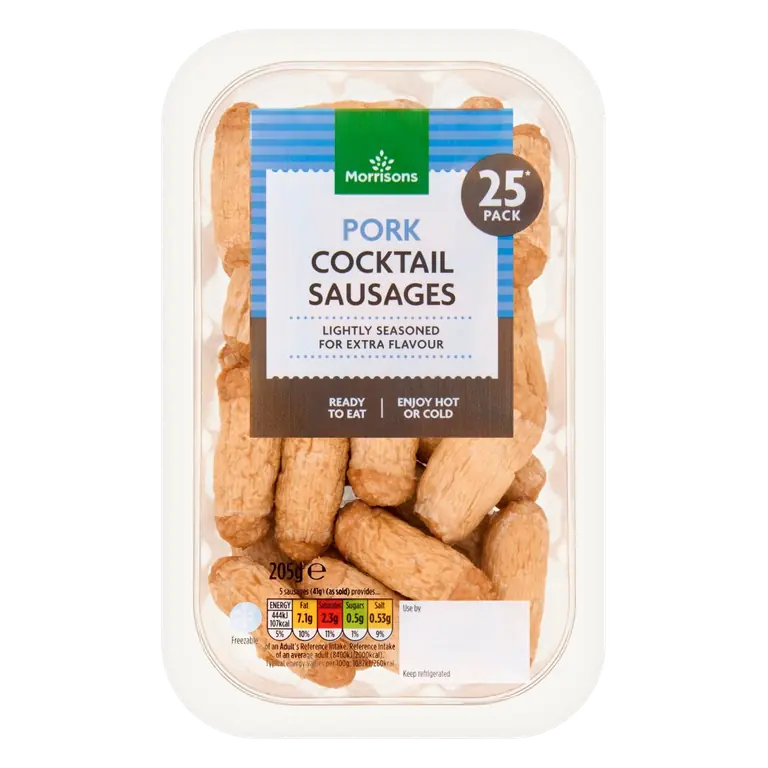 25 Pork Cocktail Sausages 205g