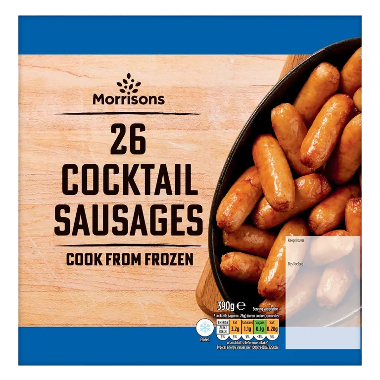 26 Pork Cocktail Sausages 390g