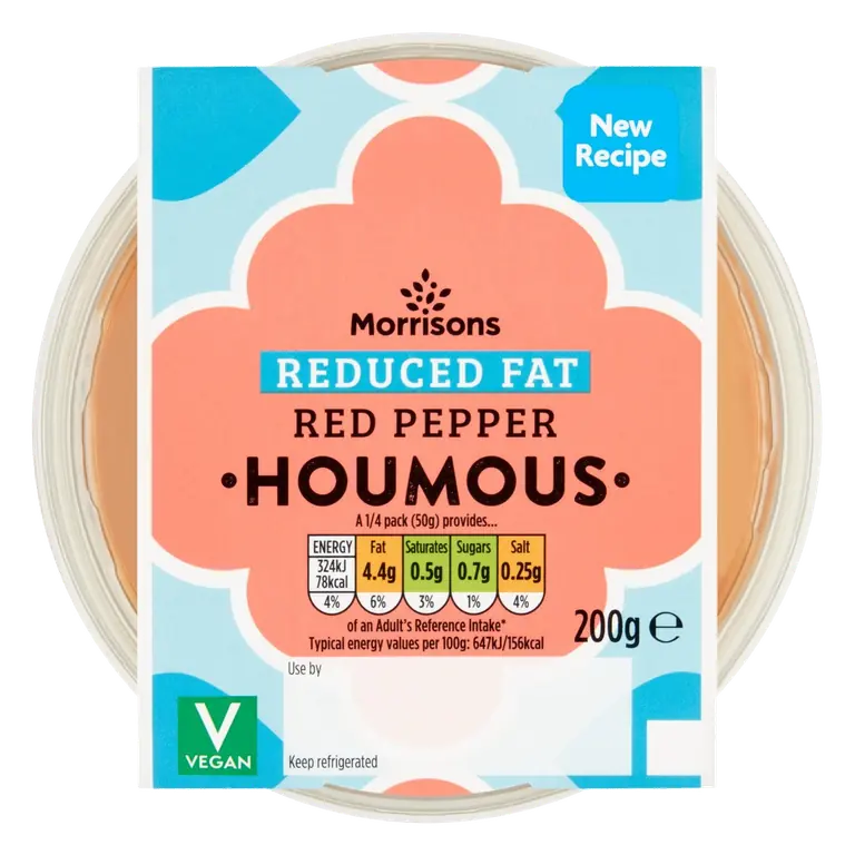 30% Reduced Fat Red Pepper Houmous 200g