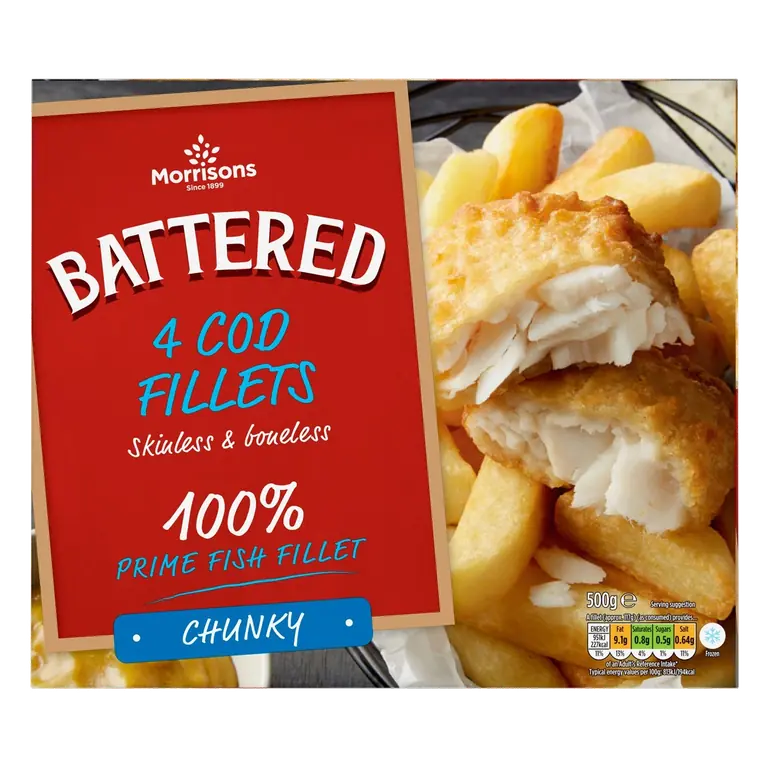 4 Battered Chunky Cod Fillet