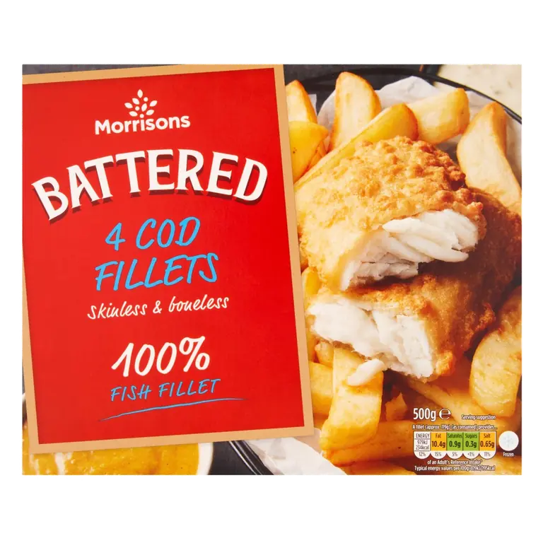 4 Battered Cod Fillets