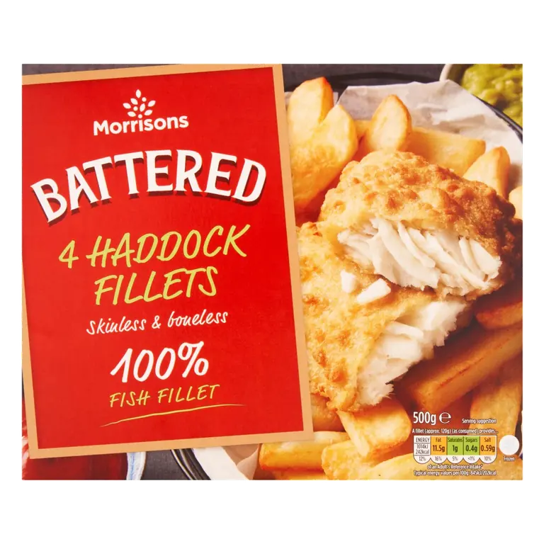4 Battered Haddock Fillets