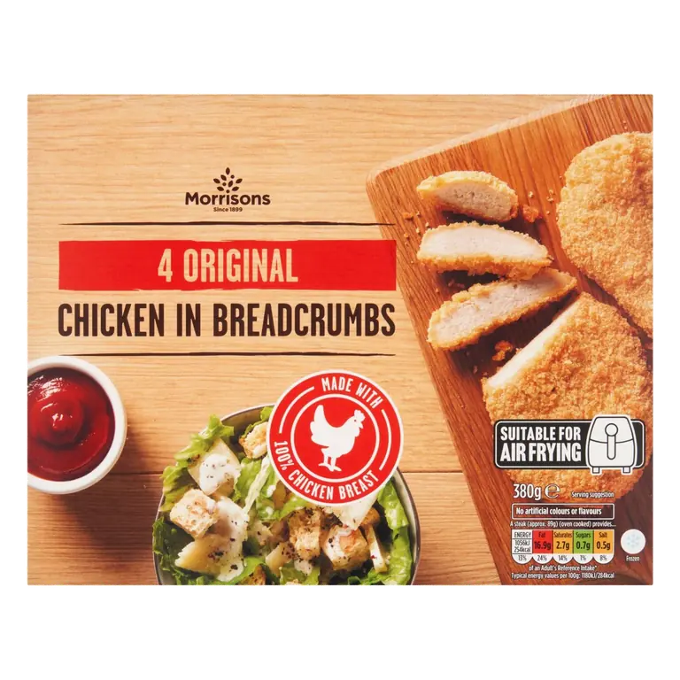 4 Breaded Chicken Steaks 380g