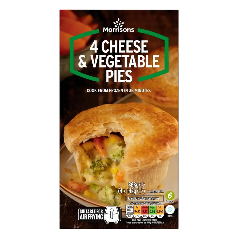 4 Cheese & Vegetable Pies 568g