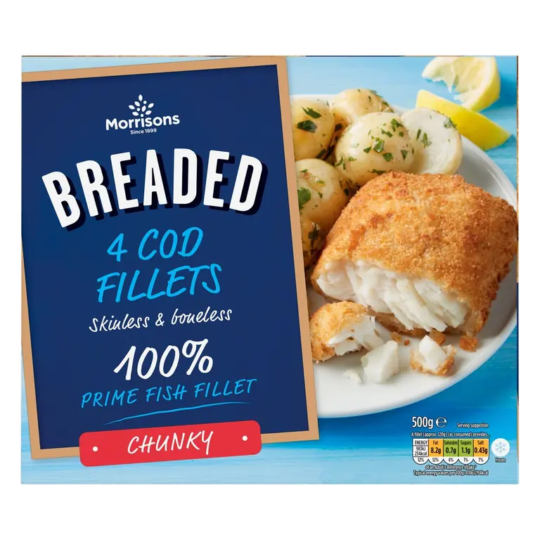 4 Chunky Breaded Cod Fillets