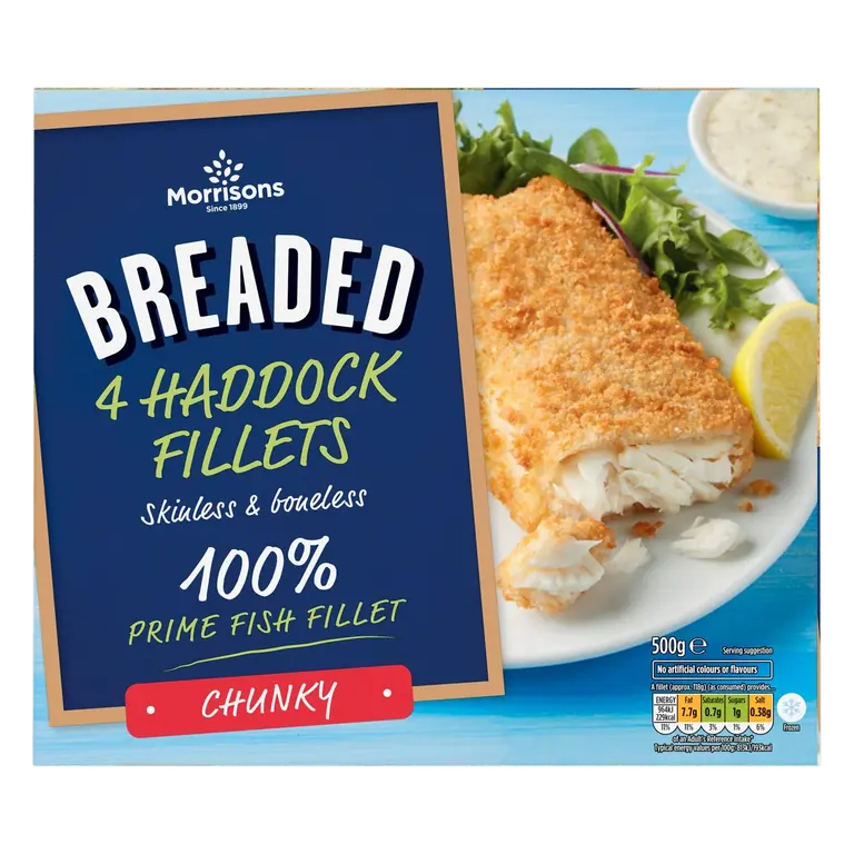 4 Chunky Breaded Haddock Fillets