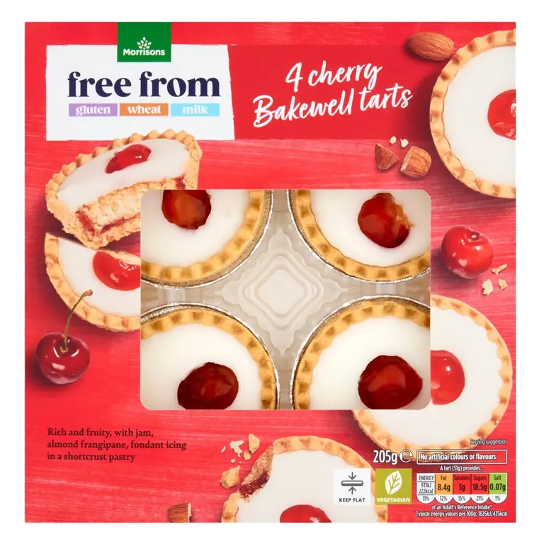 4 Free From Cherry Bakewell Tarts
