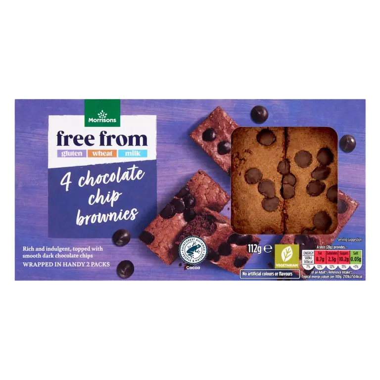 4 Free From Choc Chip Brownie